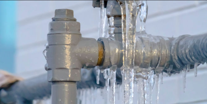 Frozen Pipe During Winter Freeze