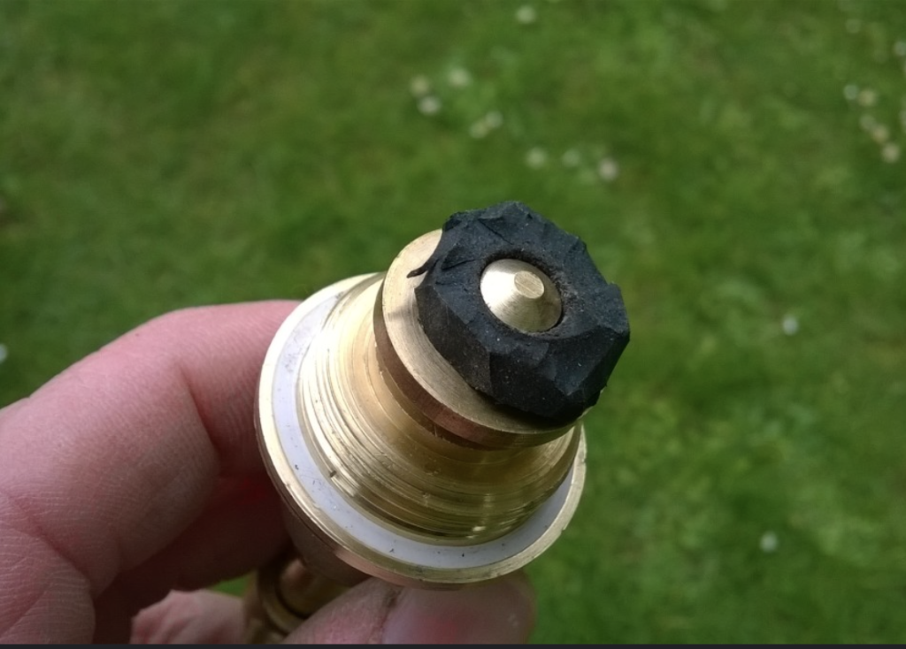 Old Spigot Washer in Need of Replacement 