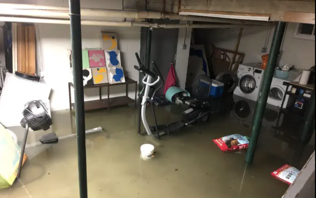 Flooded Basement With Water Damage