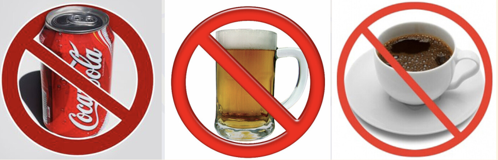 No Soda, No Alcohol, No Caffeine 