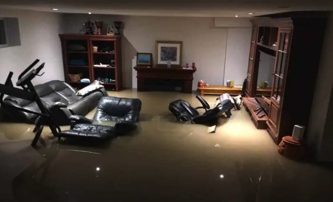 Flooded Basement With Water Damage